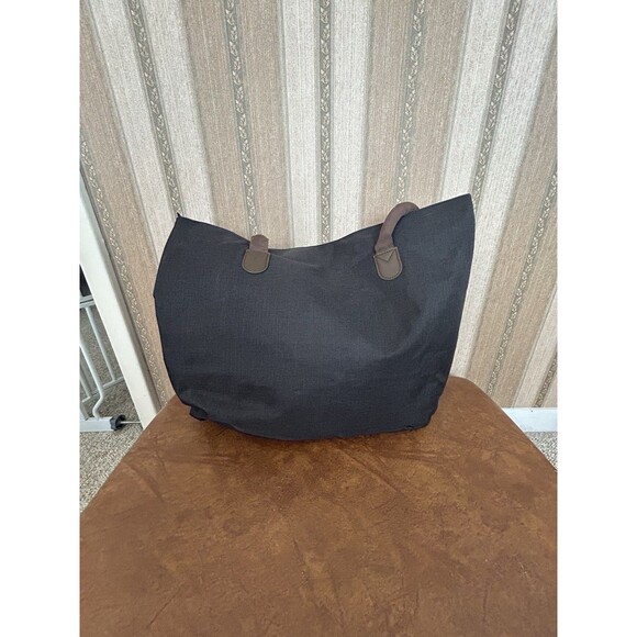 Bella Russo Travel Handbag Tote & Toiletry Cosmetic Bag  Black And Brown Zip - Picture 6 of 13